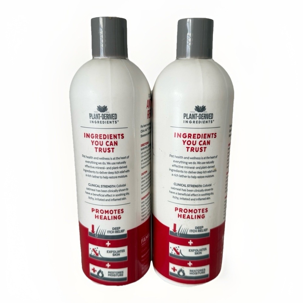 Clinic + Aid by Cosmos Anti-Itch Remedy For Dog & Cats 16 fl oz Bottles Lot Of 2 - Picture 2 of 2